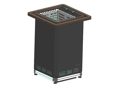 Nouveau Rant carré-Chauffe-Sauna